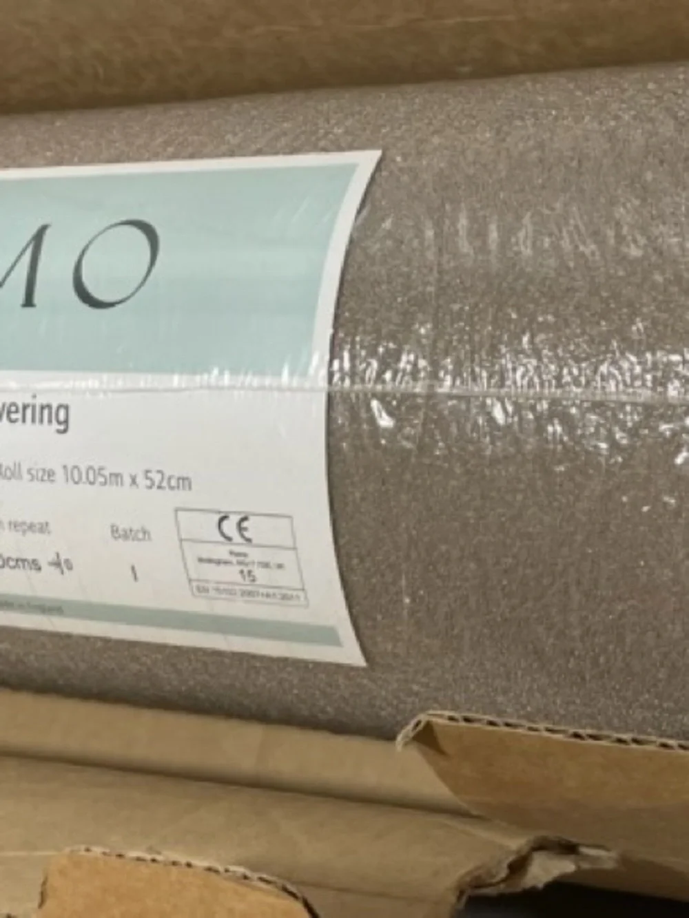 Neutral Taupe Textured Wallpaper Roll - Subtle Taupe Finish Romo SHIMA